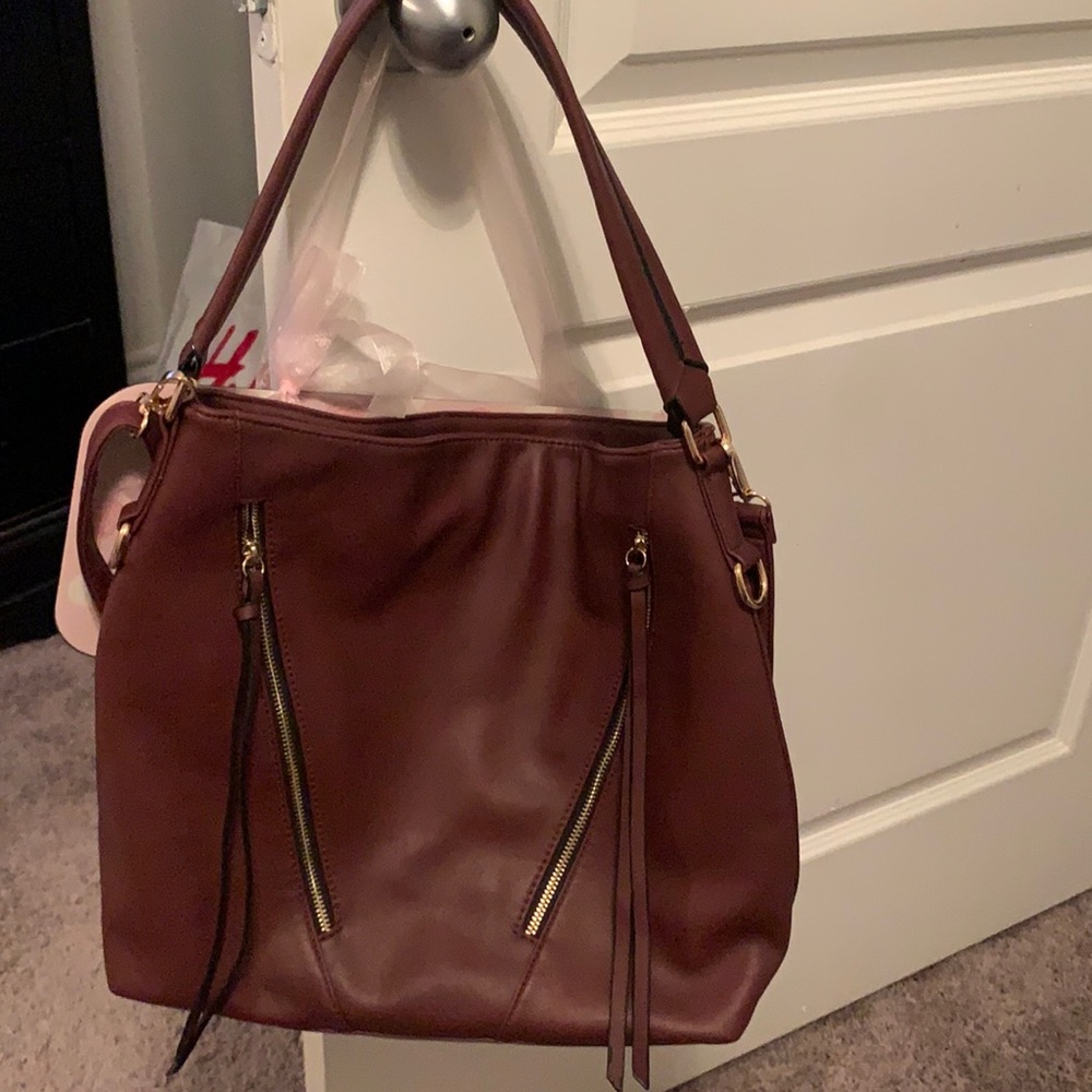 Burgundy hobo bag